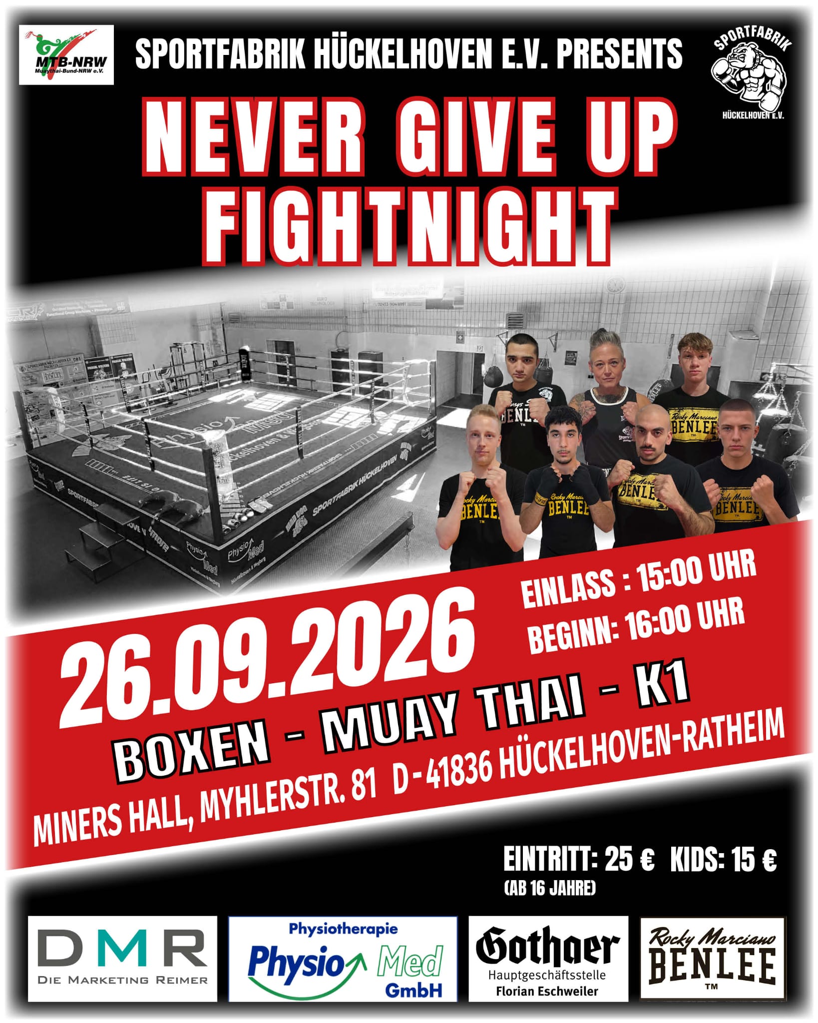 NEVER GIVE UP FIGHTNIGHT 2026 – Kampfsport der Extraklasse in Hückelhoven